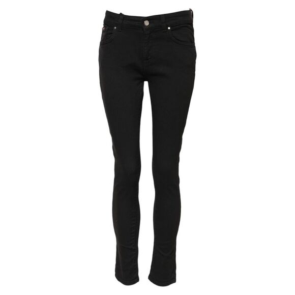 Dolce & Gabbana Black Cotton Skinny Mid Waist Denim Women's Jeans